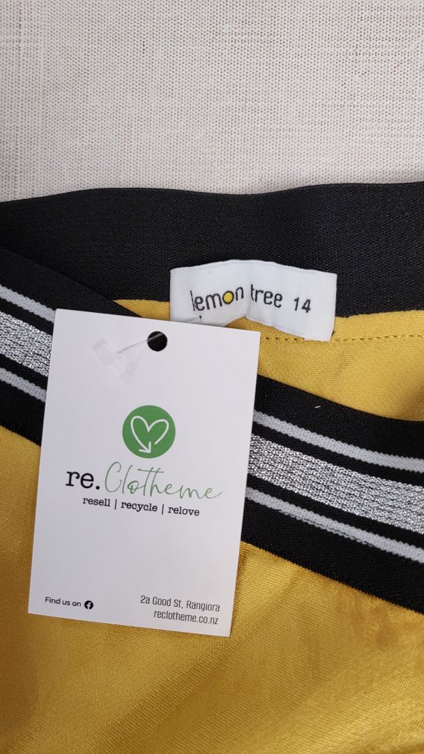 Lemon Tree Yellow Sateen Skirt (14)