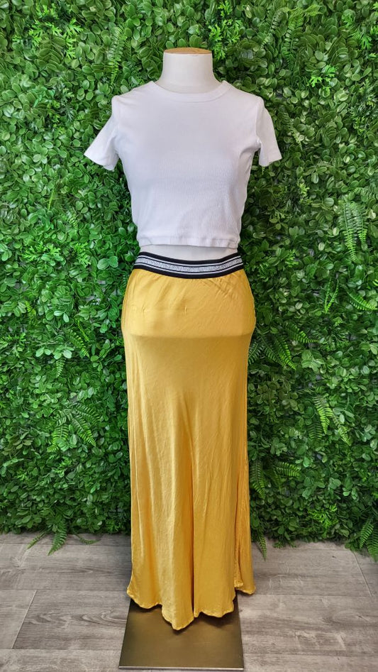 Lemon Tree Yellow Sateen Skirt (14)