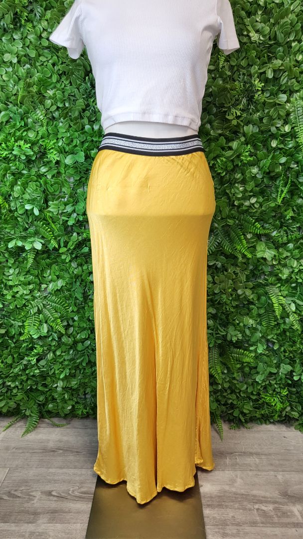 Lemon Tree Yellow Sateen Skirt (14)