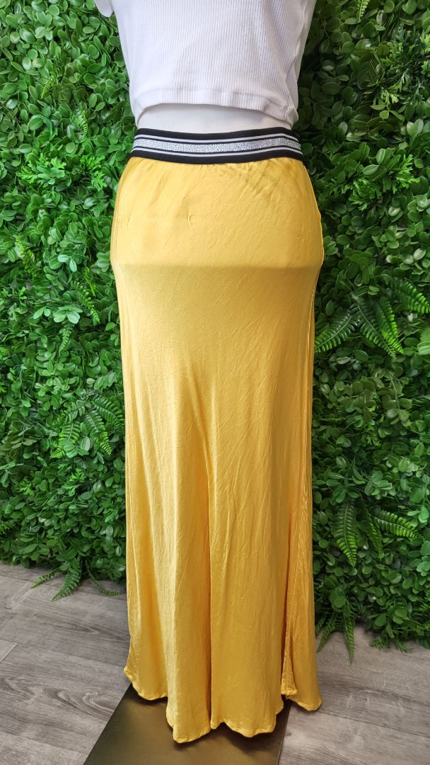 Lemon Tree Yellow Sateen Skirt (14)
