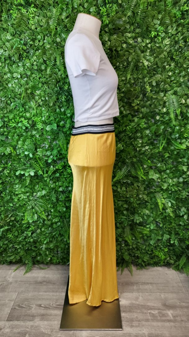 Lemon Tree Yellow Sateen Skirt (14)