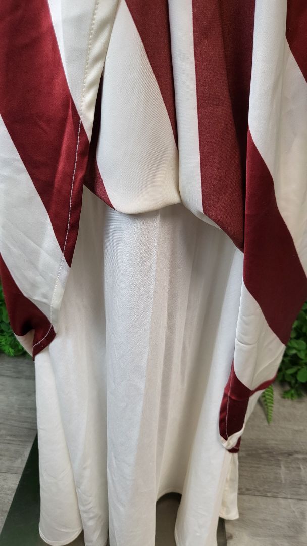 Among The Brave Stripe Fiery Plum Skirt BNWT (14)