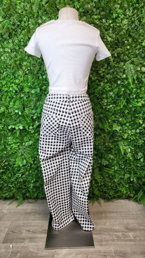 Vassalli Check Straight Leg Pant (14)