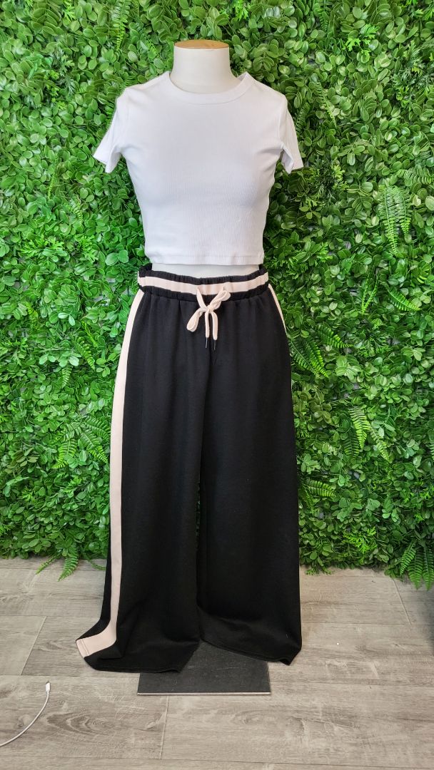 Charlo Black/Tan Wide Leg Pant (10)