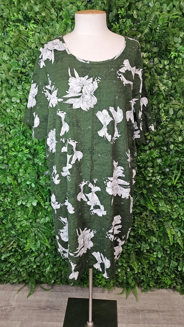 Lemon Tree Green Floral Dress (16)