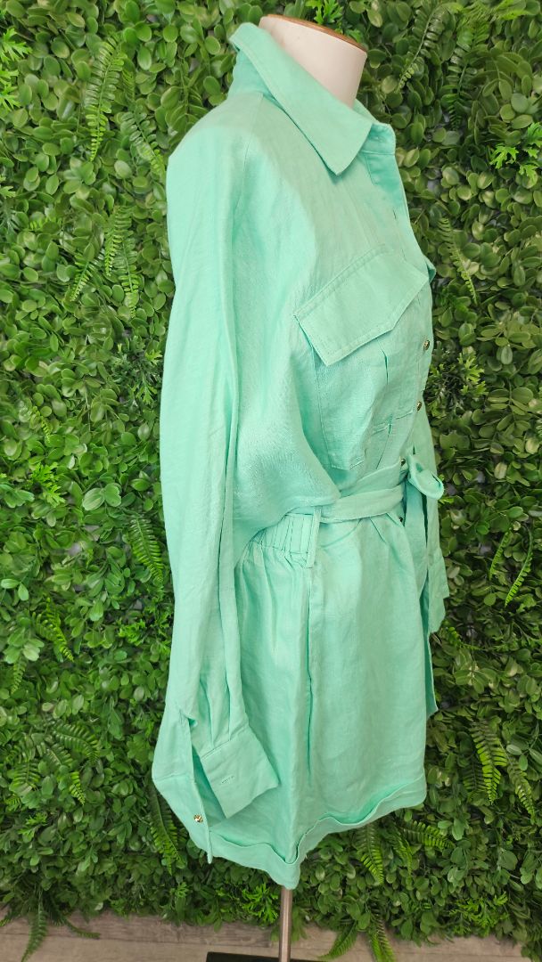 Sheike Green Linen Jumpsuit (12)