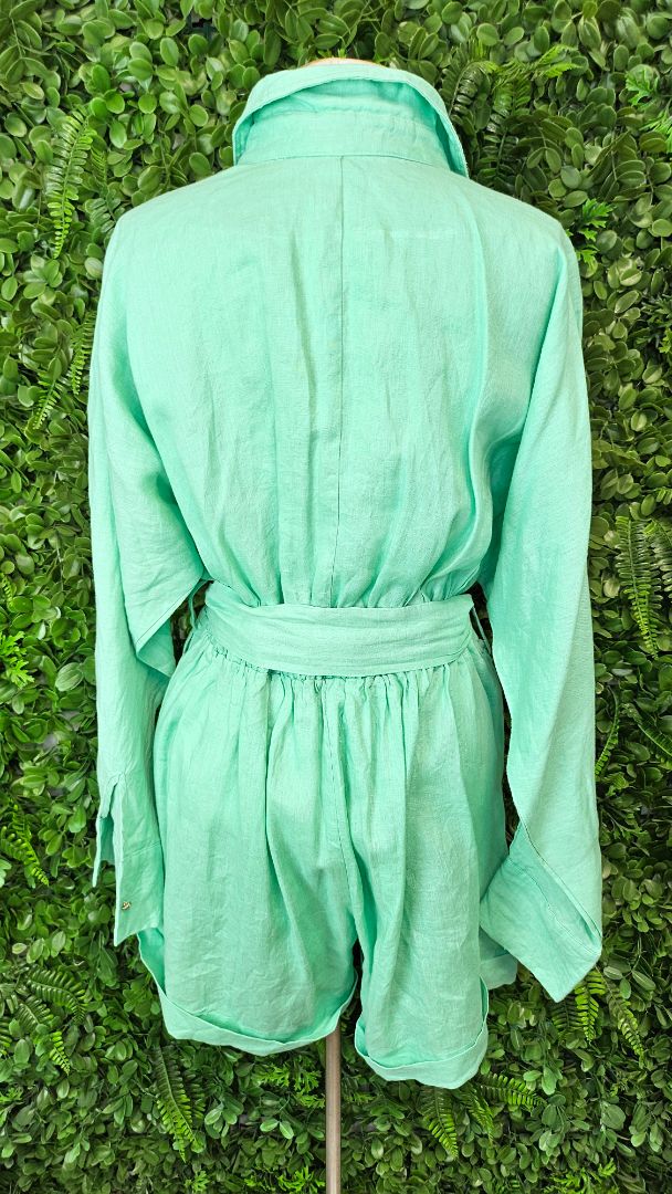 Sheike Green Linen Jumpsuit (12)