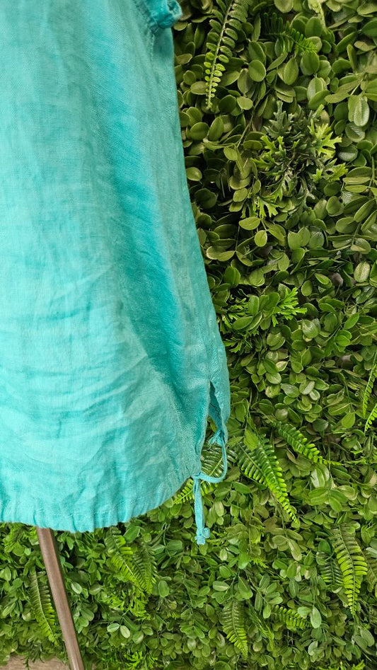 Haven Teal Linen Sleeveless Top (12)