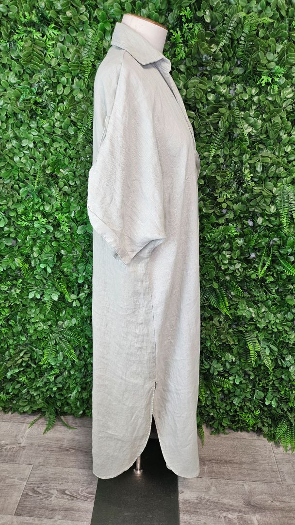 Zara Sage Green Linen Dress (16)