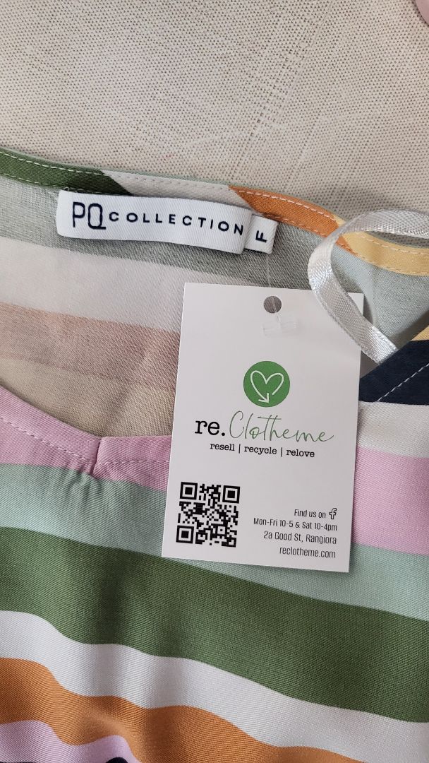 PQ Stripe Oversized Top OSFM