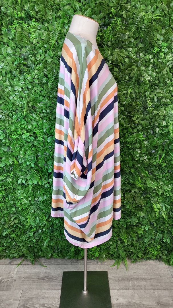 PQ Stripe Oversized Top OSFM