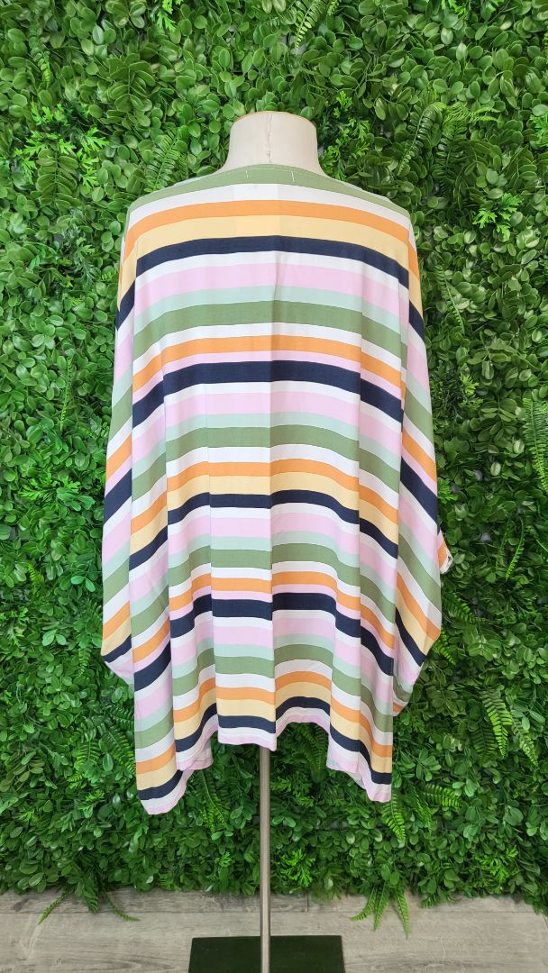 PQ Stripe Oversized Top OSFM