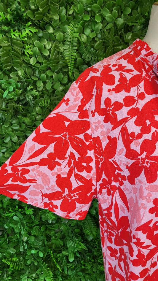 Vassalli Pink Print Top (16)