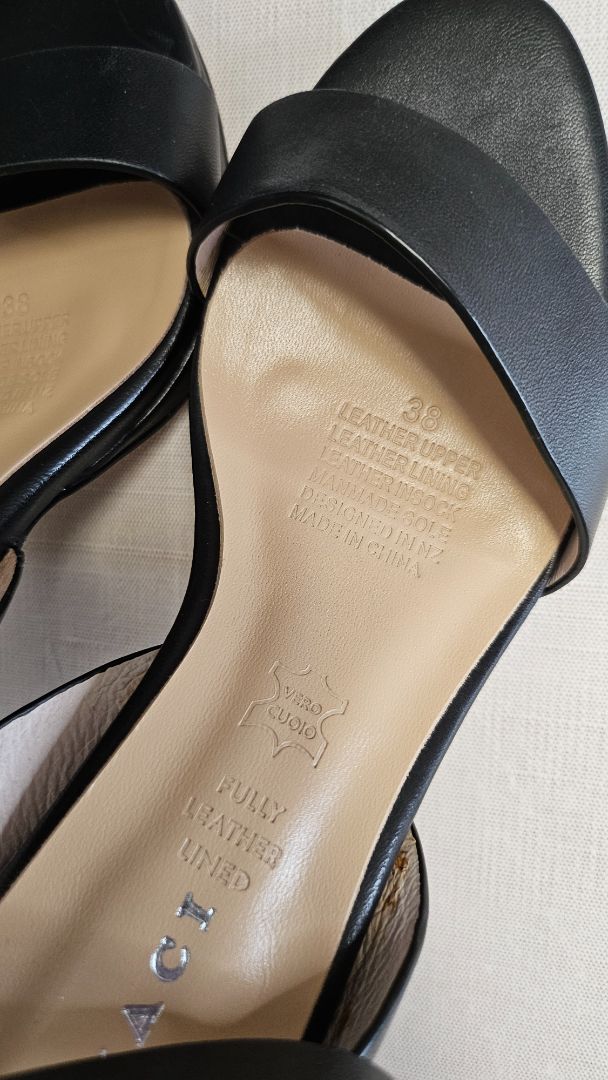 Mi Piaci Black Strappy Heel (38)