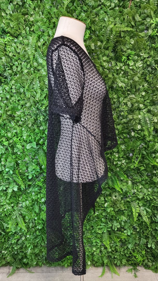 Charcoal Black Mesh Layer Top (10)