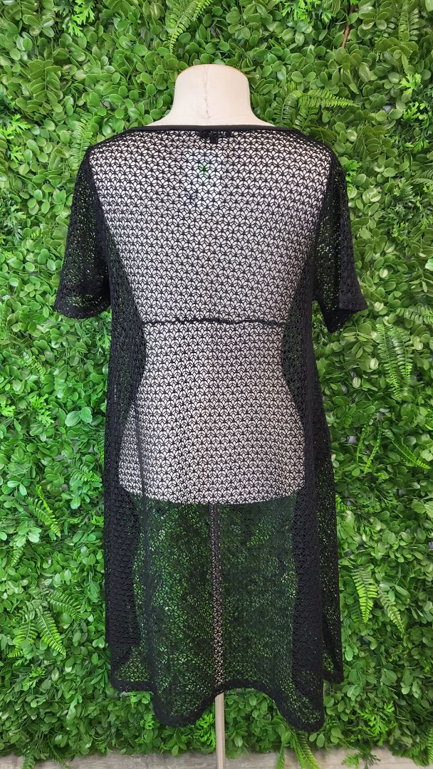 Charcoal Black Mesh Layer Top (10)