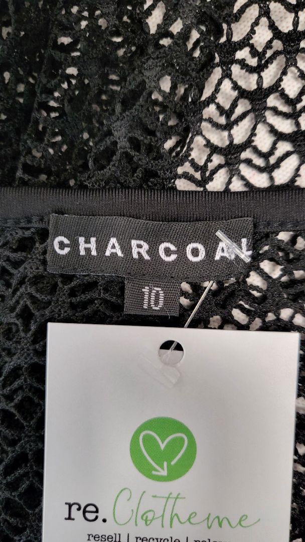 Charcoal Black Mesh Layer Top (10)