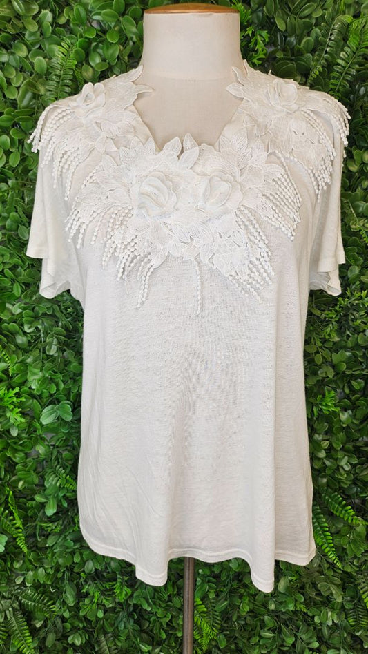 Trelise Cooper Off White Put The Petal On T-Shirt (10)