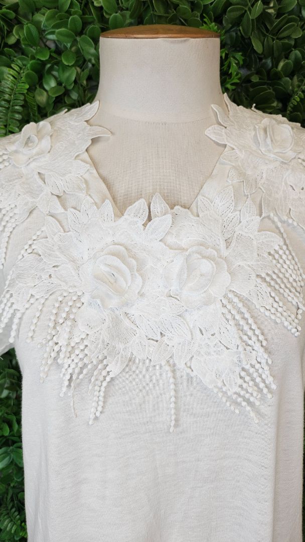 Trelise Cooper Off White Put The Petal On T-Shirt (10)