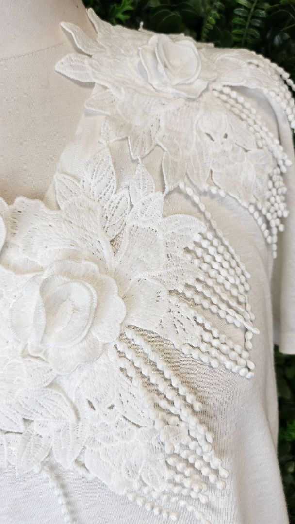 Trelise Cooper Off White Put The Petal On T-Shirt (10)