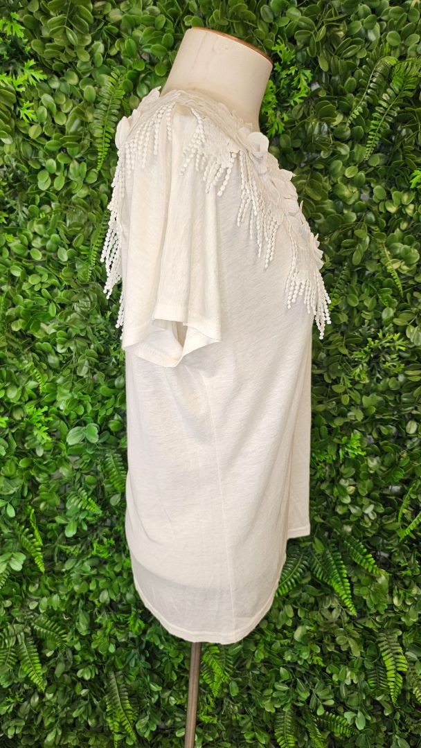 Trelise Cooper Off White Put The Petal On T-Shirt (10)