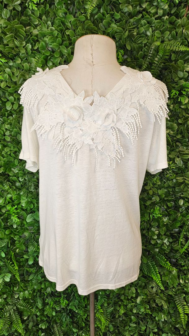 Trelise Cooper Off White Put The Petal On T-Shirt (10)