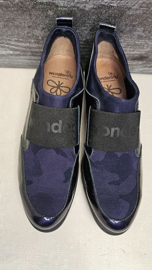 Wonders Navy Slip On Wedge (40)