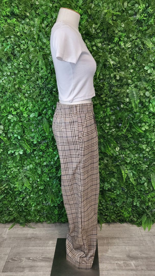 Knewe Check Como Wide Leg Pant BNWT (18)