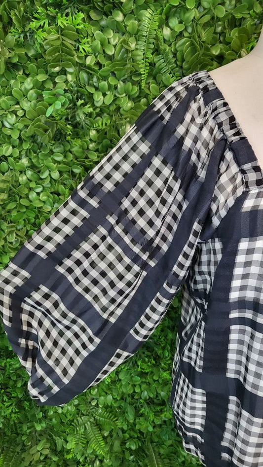 Drama The Label Check Windowpane Top (8-10)