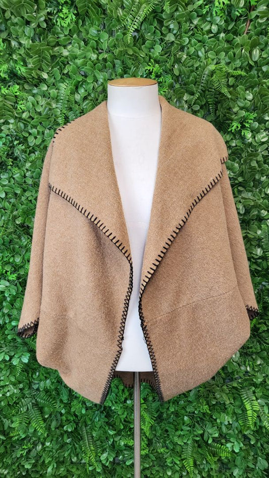 Unknown Tan Poncho Cardi (OSFM)