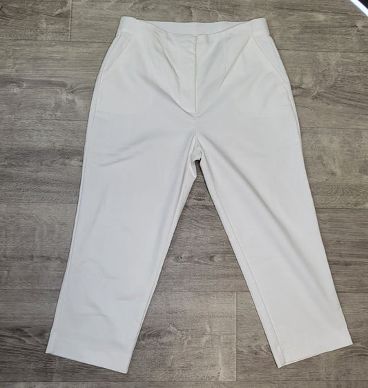 M&S White Crop Pant (12)