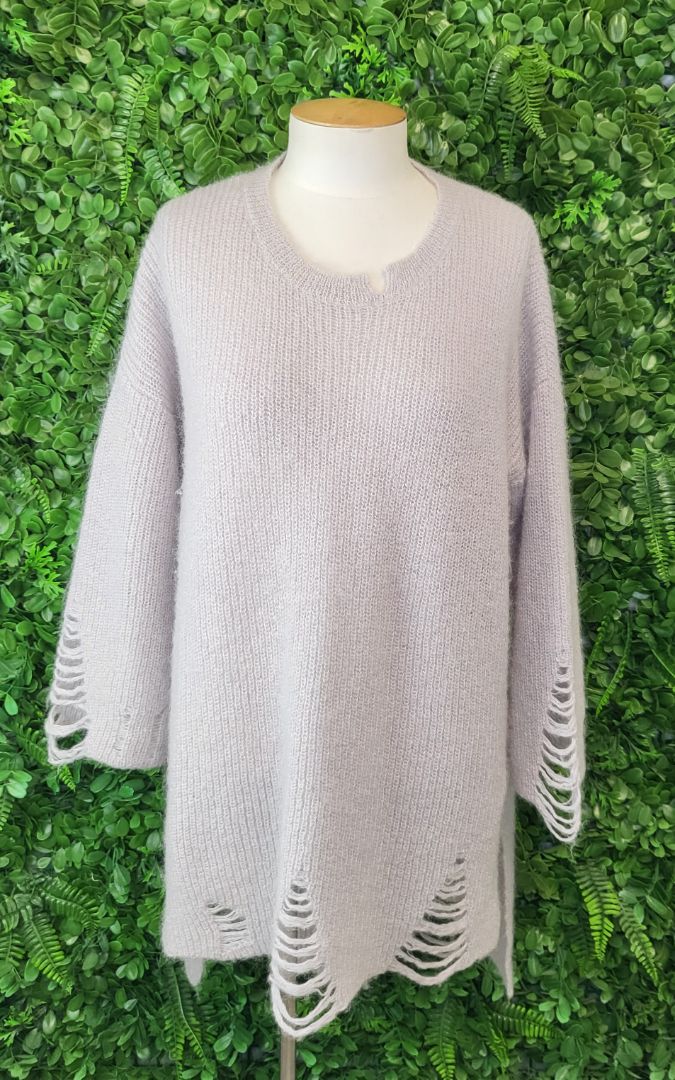 Bone & Arrow Silver Grey Longline Knit (10-12)