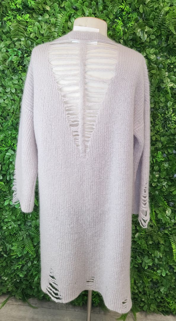 Bone & Arrow Silver Grey Longline Knit (10-12)