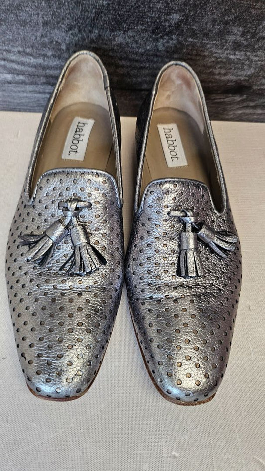 Habbot Silver Slip On Loafer (37)