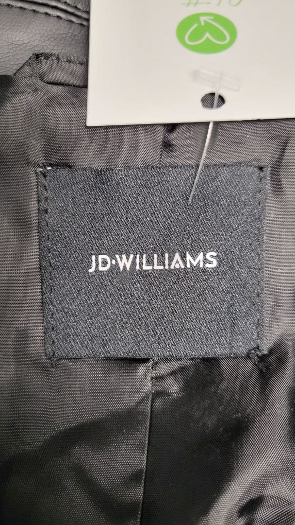 JD Williams Black Pleather Biker Jacket (14)
