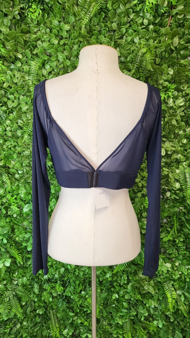 Harlow Navy Shadow Sleeve Top (16-18)