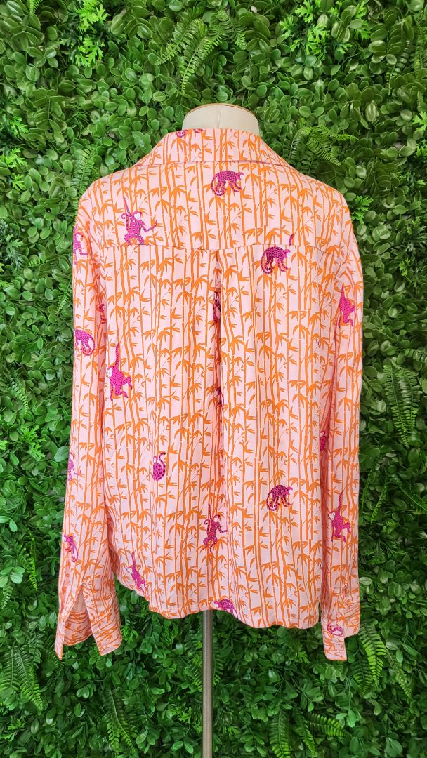 Oliver Bonas Orange Palm Wrap Shirt (12)