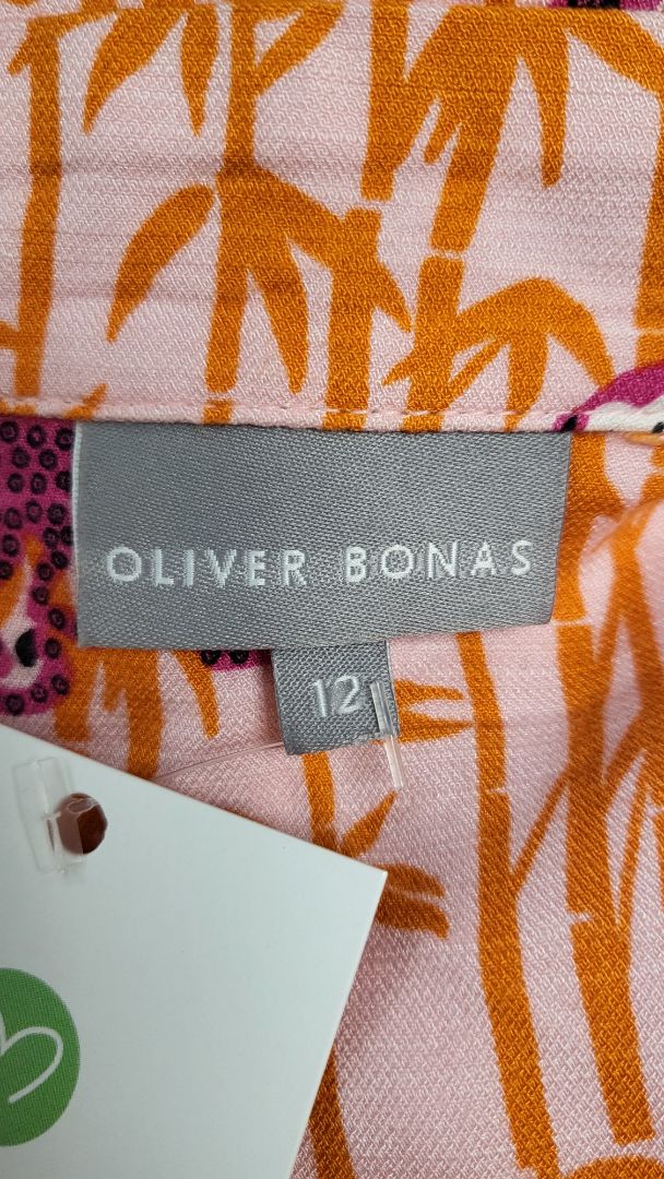 Oliver Bonas Orange Palm Wrap Shirt (12)