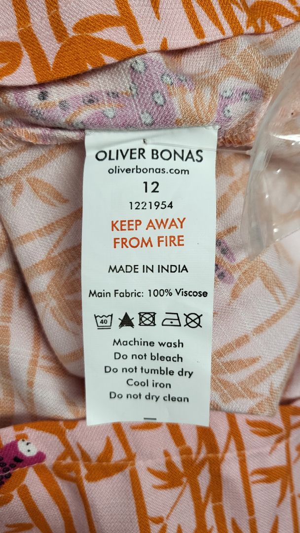 Oliver Bonas Orange Palm Wrap Shirt (12)