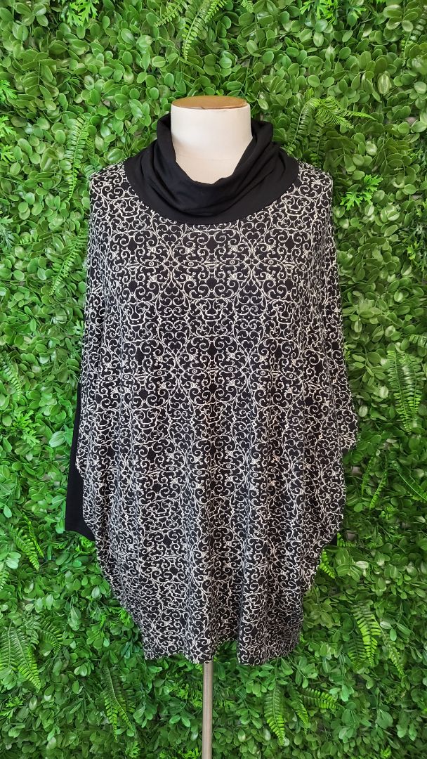 Lemon Tree Black Print Top (10-14)