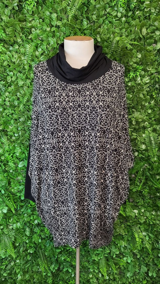 Lemon Tree Black Print Top (10-14)