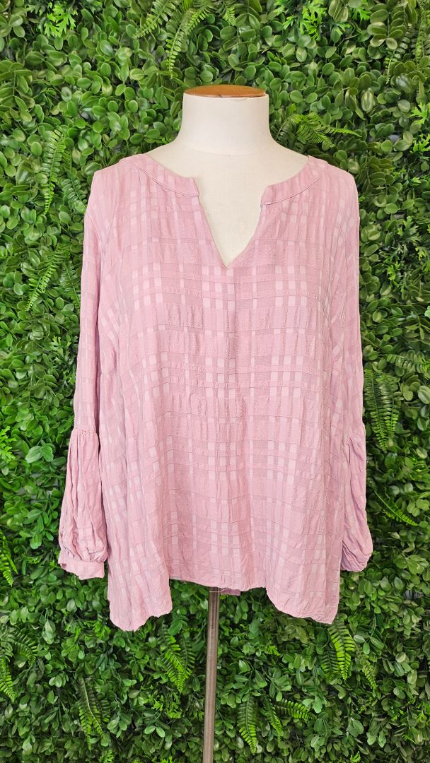 Annah Stretton Rose Pink Textured Top (16-18)