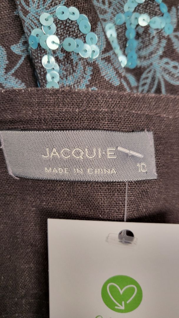 Jacqui E Brown Embroidered Skirt (10)