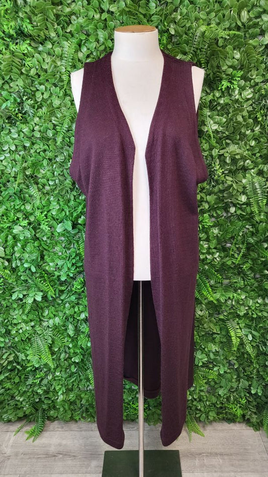 Silx Burgundy Longline Knit Vest (12)