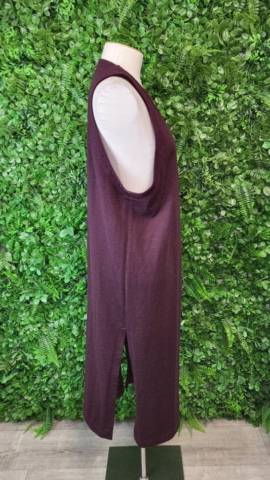 Silx Burgundy Longline Knit Vest (12)
