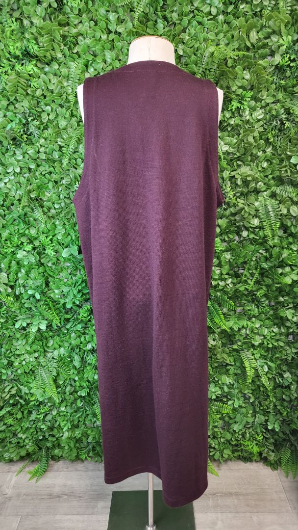 Silx Burgundy Longline Knit Vest (12)