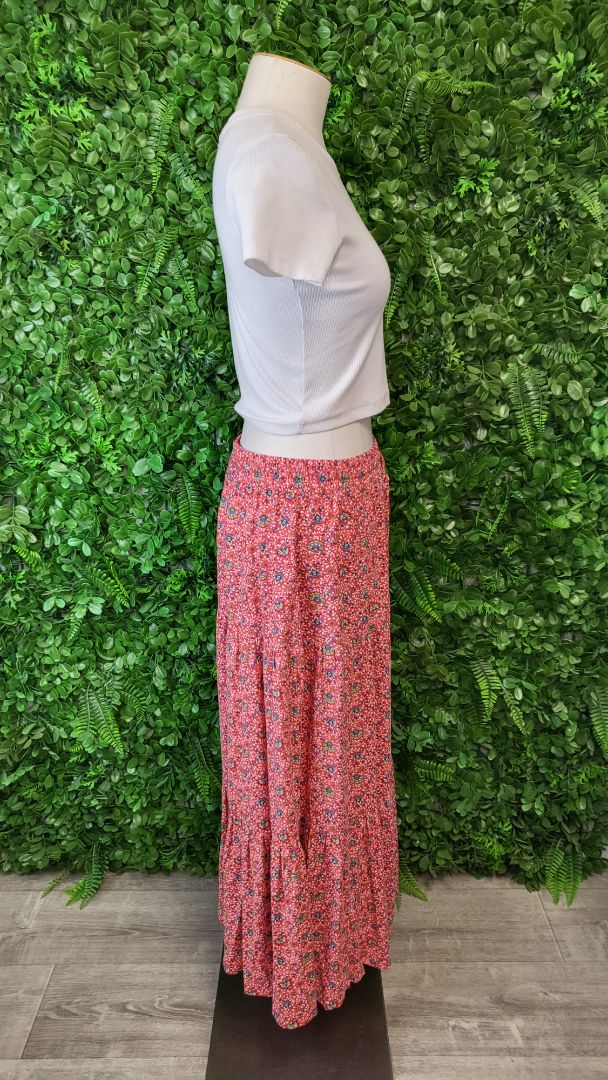Eb & Ive Red Tiered Skirt (18)