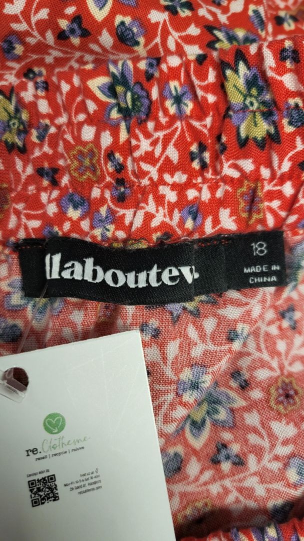 Eb & Ive Red Tiered Skirt (18)