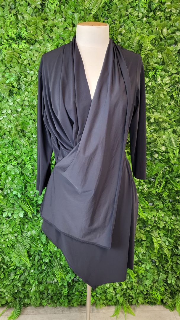 Paula Ryan Black Wrap Top (14)