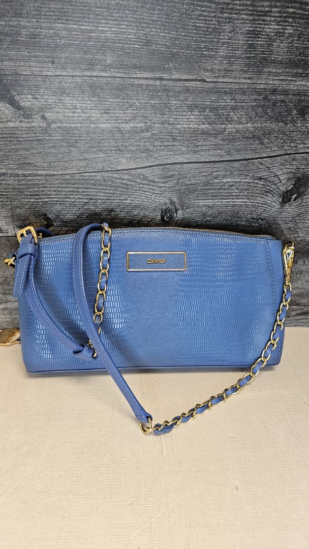 DKNY Blue Leather Bag (28cmx16x5cm